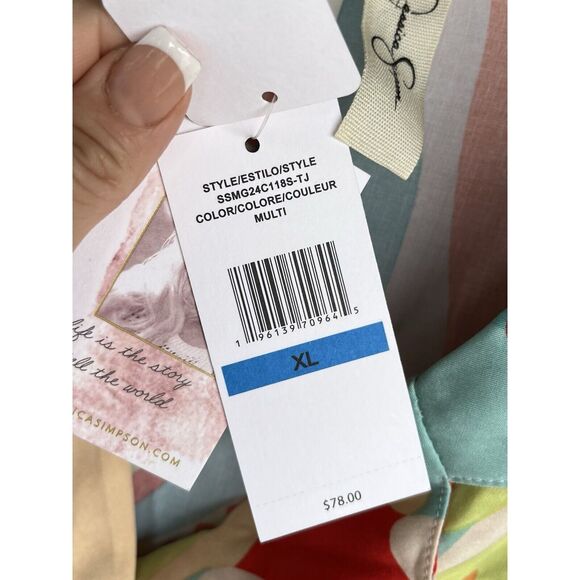 Jessica Simpson Bathing Suit Cover Up Shorts Set - XL - Multicolored - Picture 8 of 9